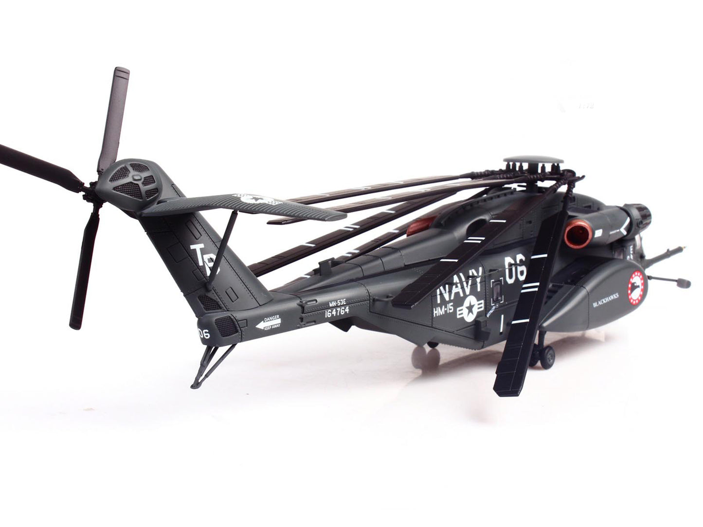 Sikorsky MH-53E Sea Dragon Helicopter "United States Navy Blackhawks Tail Number 06" Dark Gray 1/72 Diecast Model by Panzerkampf