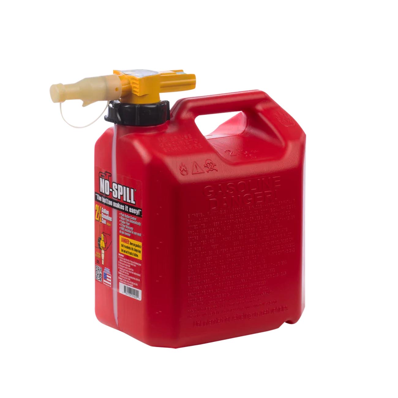 No-Spill 2.5-Gallon Gas Can Red with ViewStripe Stripe