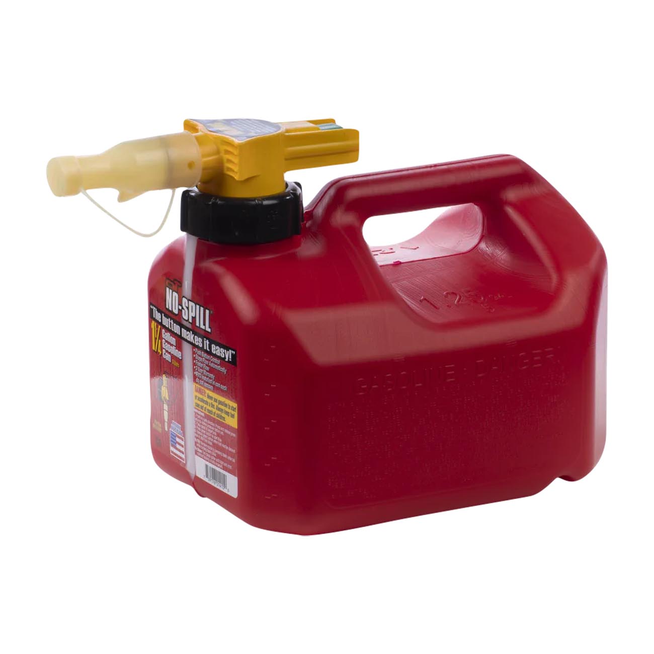 No-Spill 1.25-Gallon Gas Can Red with ViewStripe Stripe
