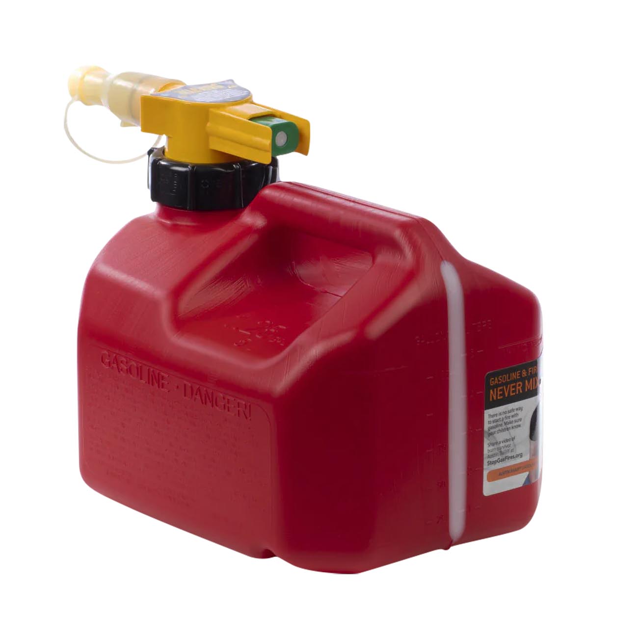 No-Spill 1.25-Gallon Gas Can Red with ViewStripe Stripe