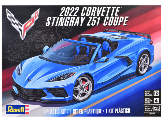 Level 4 Model Kit 2022 Chevrolet Corvette Stingray Z51 Coupe 1/25 Scale Model by Revell T&y