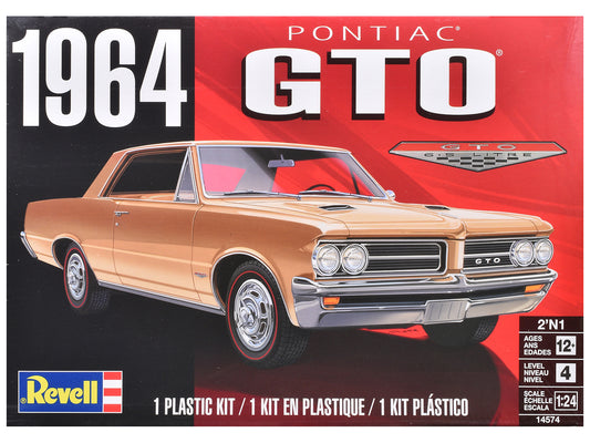 Level 4 Model Kit 1964 Pontiac GTO 2-in-1 Kit 1/24 Scale Model by Revell T&y