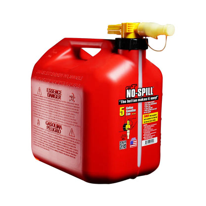 No-Spill 5-Gallon Gas Can Red with ViewStripe Pro Stripe