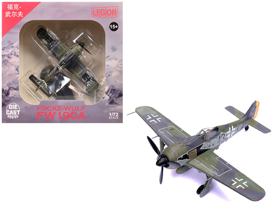 Focke-Wulf Fw 190A Aircraft "Black 13 8./JG 2 Richthofen France" (1943) German Luftwaffe 1/72 T&y Diecast Model Airplane by Legion