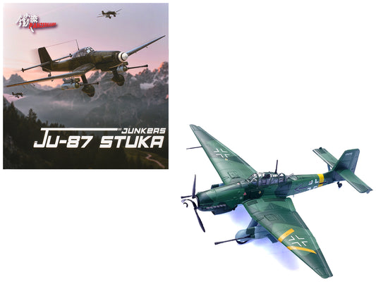 Junkers Ju 87G2 Stuka Bomber Aircraft "10.(Pz)/SG 2 Immelmann Oberst Hans-Ulrich Rudel Slovakia" (1944) German Luftwaffe "Wing" Series 1/72 T&y Diecast Model by Panzerkampf