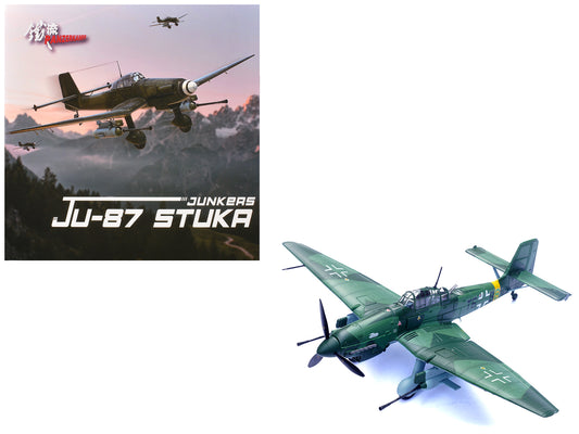 Junkers Ju 87G2 Stuka Bomber Aircraft "10.(Pz)/SG 2 Immelmann T6+BB Oberst Hans-Ulrich Rudel Romania" (1944) German Luftwaffe "Wing" Series 1/72 T&y Diecast Model by Panzerkampf