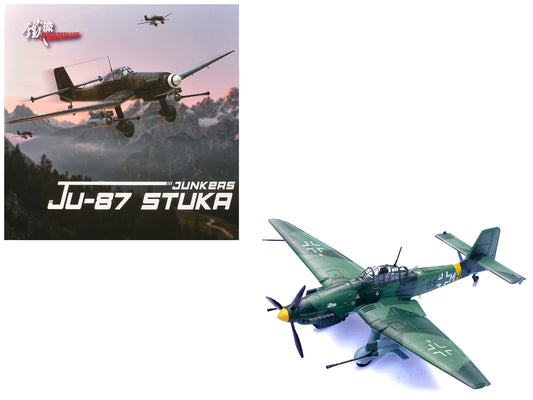 Junkers Ju 87G1 Stuka Bomber Aircraft "10.(Pz)/SG 2 Immelmann GS+MH Dubno Ukraine" (1944) German Luftwaffe "Wing" Series 1/72 T&y Diecast Model by Panzerkampf