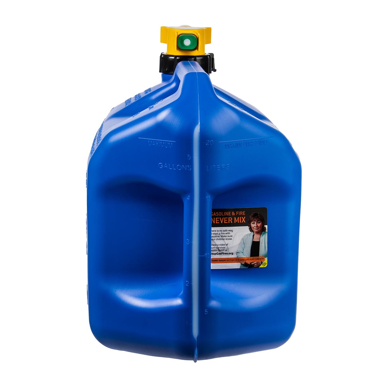No-Spill 5-Gallon Kerosene Can Blue with ViewStripe Stripe