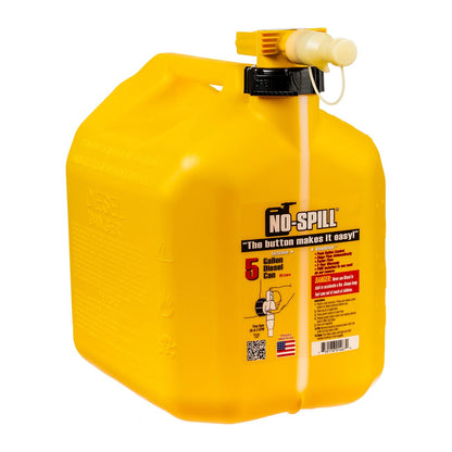 No-Spill 5-Gallon Diesel Can Yellow with ViewStripe Stripe