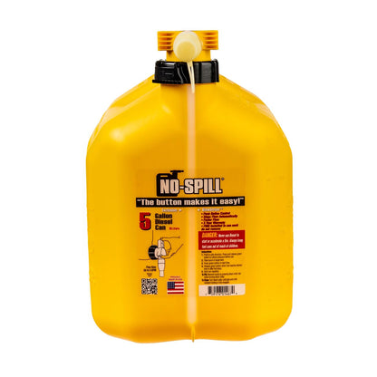 No-Spill 5-Gallon Diesel Can Yellow with ViewStripe Stripe