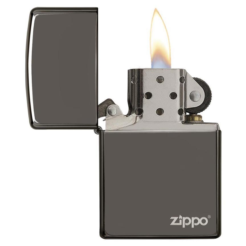 Zippo Windproof Lighter Black L&M Ice Finish w/Zippo LogoClassic Case
