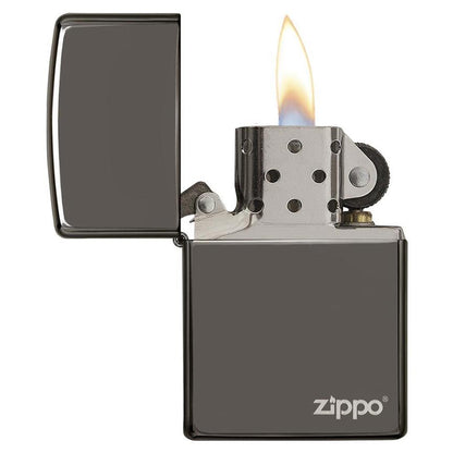 Zippo Windproof Lighter Black L&M Ice Finish w/Zippo LogoClassic Case