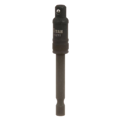 Titan 3" Long - Hex Shank 1/4" Drive to Locking Square Socket Adapter