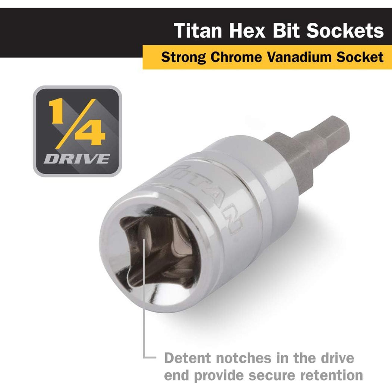 Titan 2.5mm Hex Bit Socket - 1/4" Drive