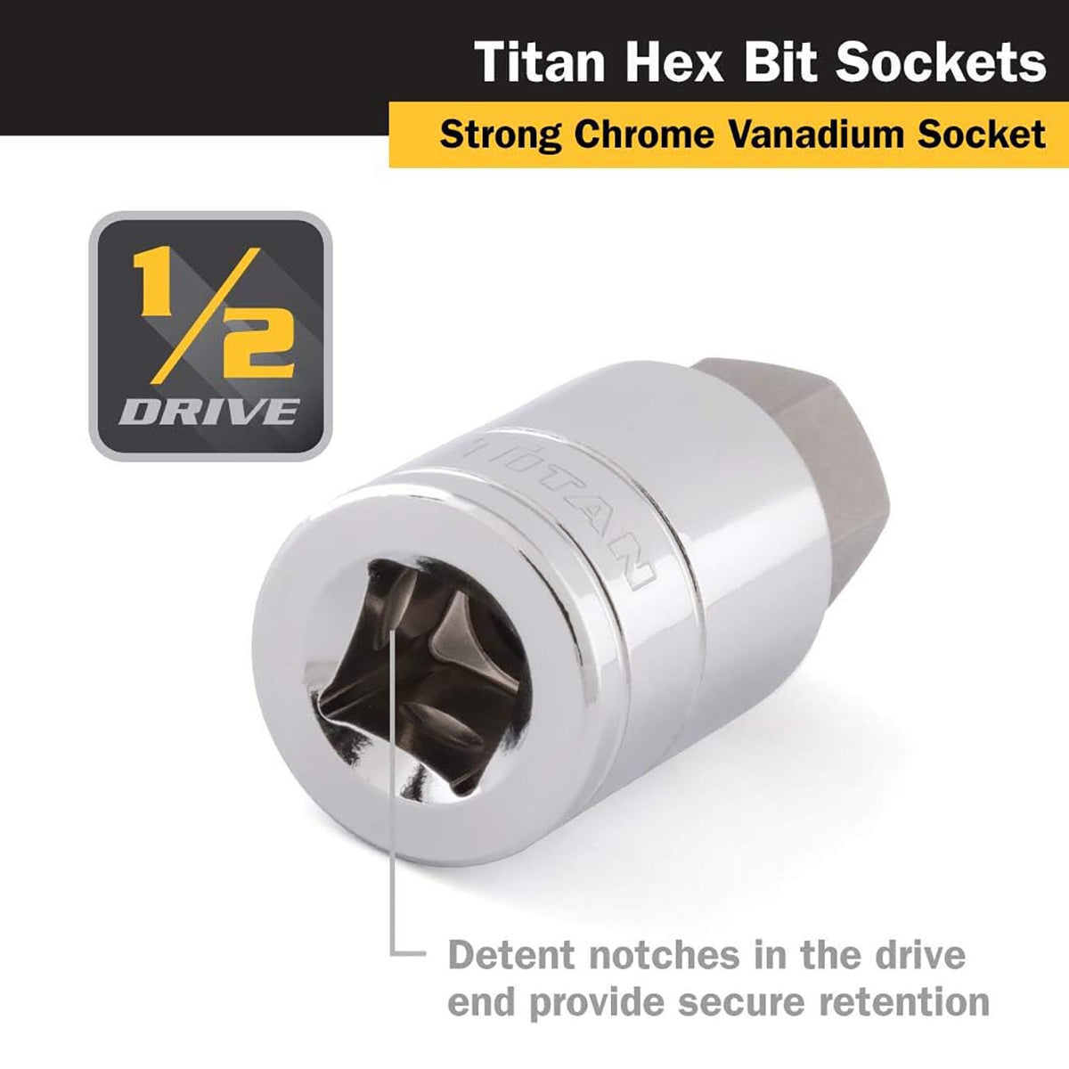 Titan 1/2" Drive - 13mm Hex Bit Socket