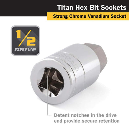 Titan 17mm Hex Bit Socket with 1/2" Drive