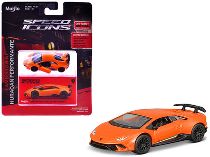 Maisto Lamborghini Huracan Performante Orange "Speed Icons" Series 1/64 Diecast Model Car by <h2>Lamborghini Maisto</h2> <p>High-quality perfect for collectors and enthusiasts. Features detailed inter