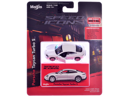 Maisto Porsche Taycan Turbo S White "Speed Icons" Series 1/64 Diecast Model Car by <h2>Porsche Maisto</h2> <p>High-quality perfect for collectors and enthusiasts. Features detailed interior exterior c