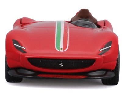 Ferrari Monza SP1 Red with Italian Flag Stripes "Speed Icons" Series 1/64 Diecast Model Car by Maisto