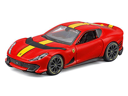 Maisto Ferrari 812 Competizione Red with Yellow Stripe "Speed Icons" Series 1/64 Diecast Model Car by <h2>Ferrari Maisto</h2> <p>High-quality perfect for collectors and enthusiasts. Features detailed