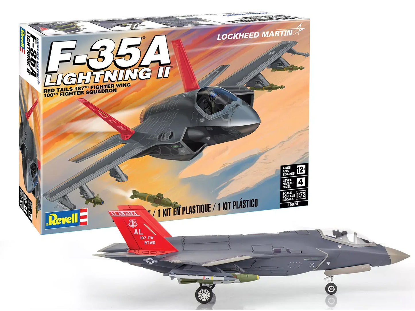 Level 4 Model Kit Lockheed Martin F-35A Lightning II Aircraft 1/72 Scale Model by Revell