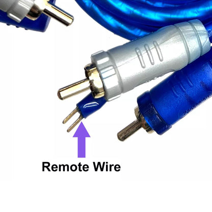 XScorpion 15-Foot Right Angle Triple Shielded RCA Cable with Remote Wire