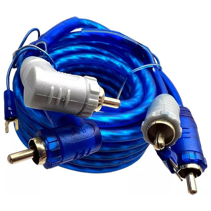XScorpion 15-Foot Right Angle Triple Shielded RCA Cable with Remote Wire