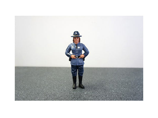 State Trooper Sharon Figure For 1:24 Diecast Model Cars by American Diorama <h2>State Diorama</h2> <p>High-quality car perfect collectors and enthusiasts. Features detailed interior exterior craftsman