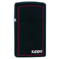 Zippo Windproof Lighter Slim Black L&M Matte w/Zippo Logo & Red Border