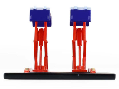 GreenLight Automotive Double Scissor Lift "Chevron" White and Red "Double Lifts" Series 2 1/64 Diecast Model by <h2>Automotive Greenlight</h2> <p>High-quality car perfect for collectors enthusiasts. F