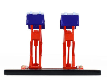 GreenLight Automotive Double Scissor Lift "Chevron" White and Red "Double Lifts" Series 2 1/64 Diecast Model by <h2>Automotive Greenlight</h2> <p>High-quality car perfect for collectors enthusiasts. F