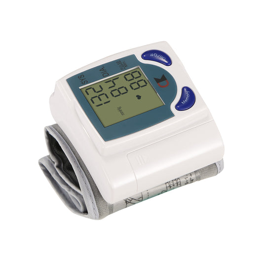 Blood Pressure Monitor Wrist Digital High Cuff Heartbeat Tester W/ 60 Reading M