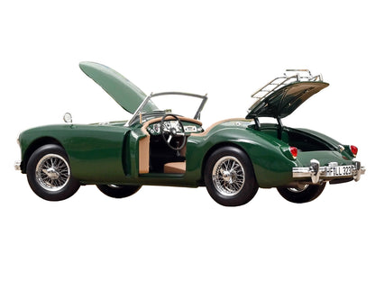 1955 MG MGA Cabriolet British Racing Green 1/18 Diecast by Norev