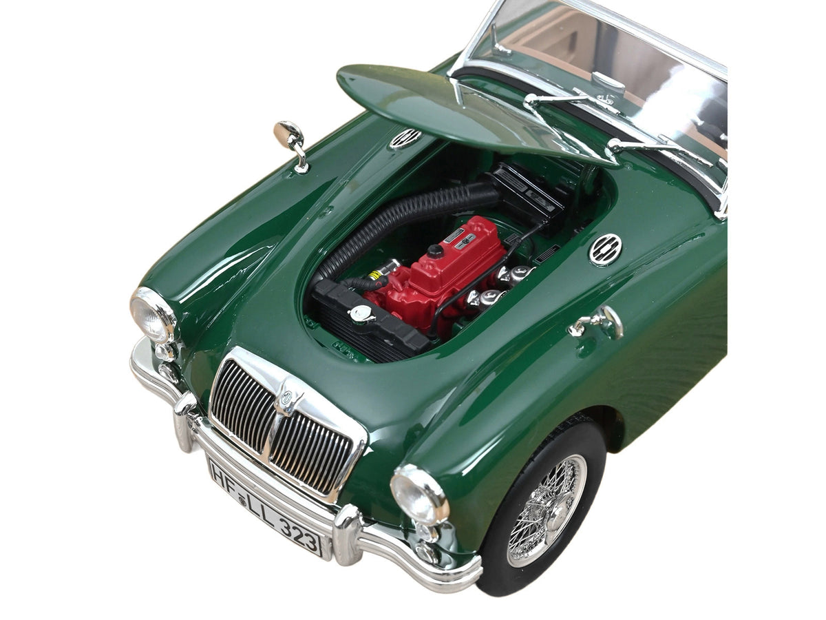 1955 MG MGA Cabriolet British Racing Green 1/18 Diecast by Norev