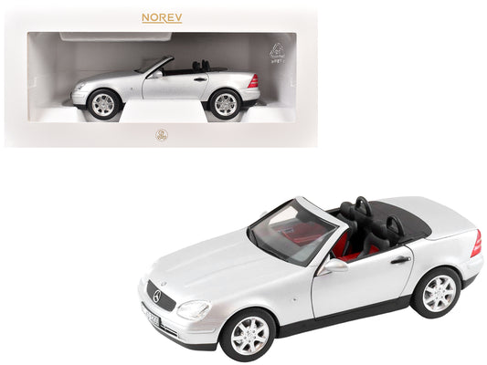 1996 Mercedes-Benz SLK Convertible Brilliant Silver Metallic 1/18 T&y Diecast Model Car by Norev