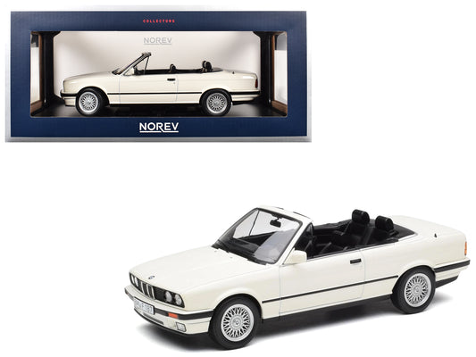 1991 BMW 325i Cabriolet Alpine White 1/18 T&y Diecast Model Car by Norev