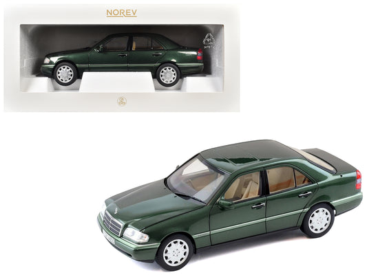 1993 Mercedes-Benz C-Class Malachite Green Metallic 1/18 T&y Diecast Model Car by Norev