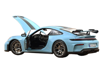 2025 Porsche 911 GT3 with Weissach Pack Gulf Blue Carbon Stripe 1/18 Diecast