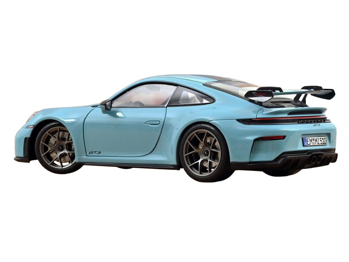 2025 Porsche 911 GT3 with Weissach Pack Gulf Blue Carbon Stripe 1/18 Diecast