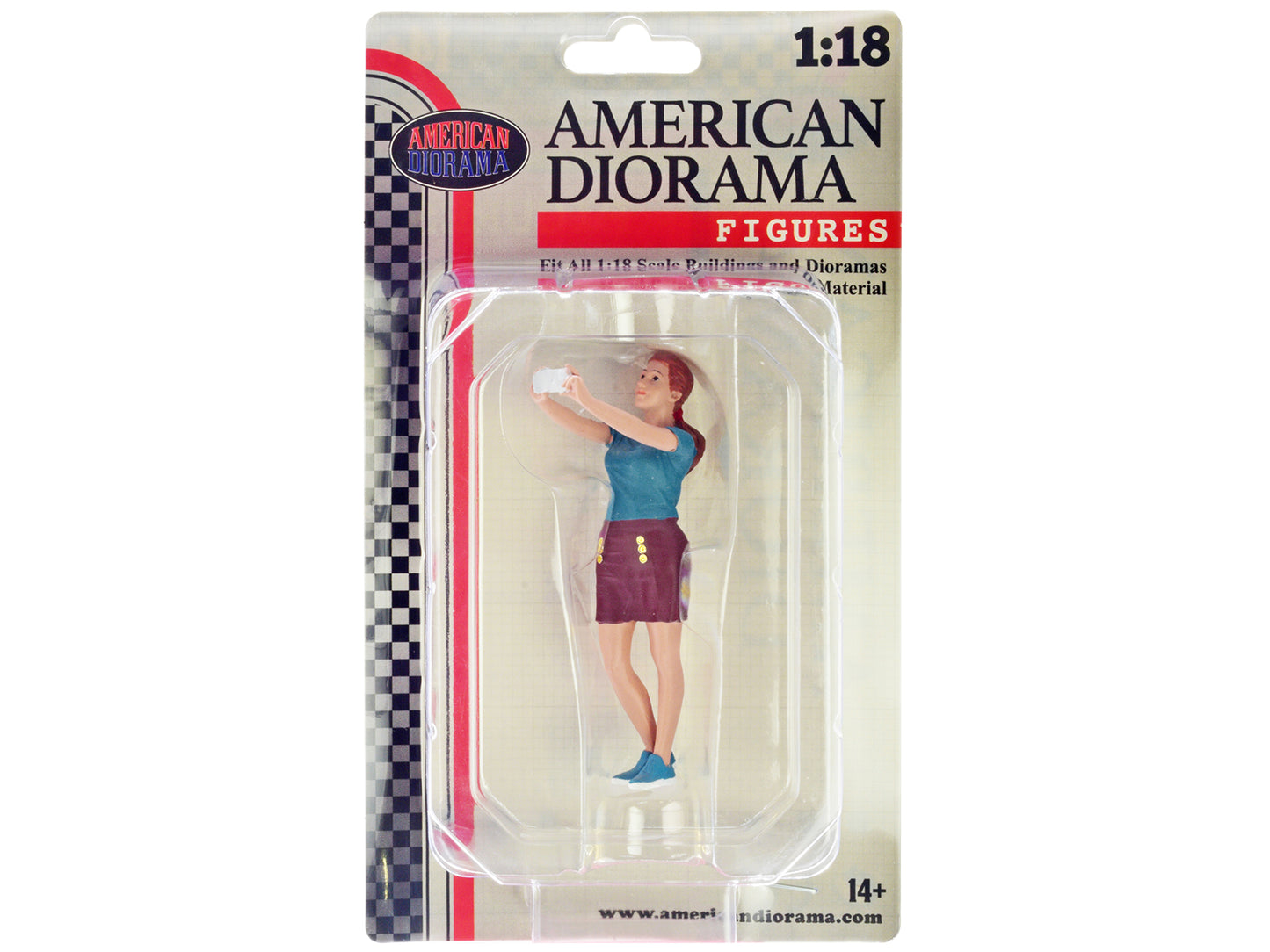 "Figure18 Series 1" Figure 702 for 1/18 Scale Models by American Diorama <h2>"Figure18 Diorama</h2> <p>High-quality diecast model car perfect collectors and enthusiasts. Features detailed interior ext