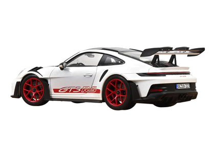 2022 Porsche 911 GT3 RS Weissach Pack Carbon Hood Top Pyro Stripes Wheels 1/18