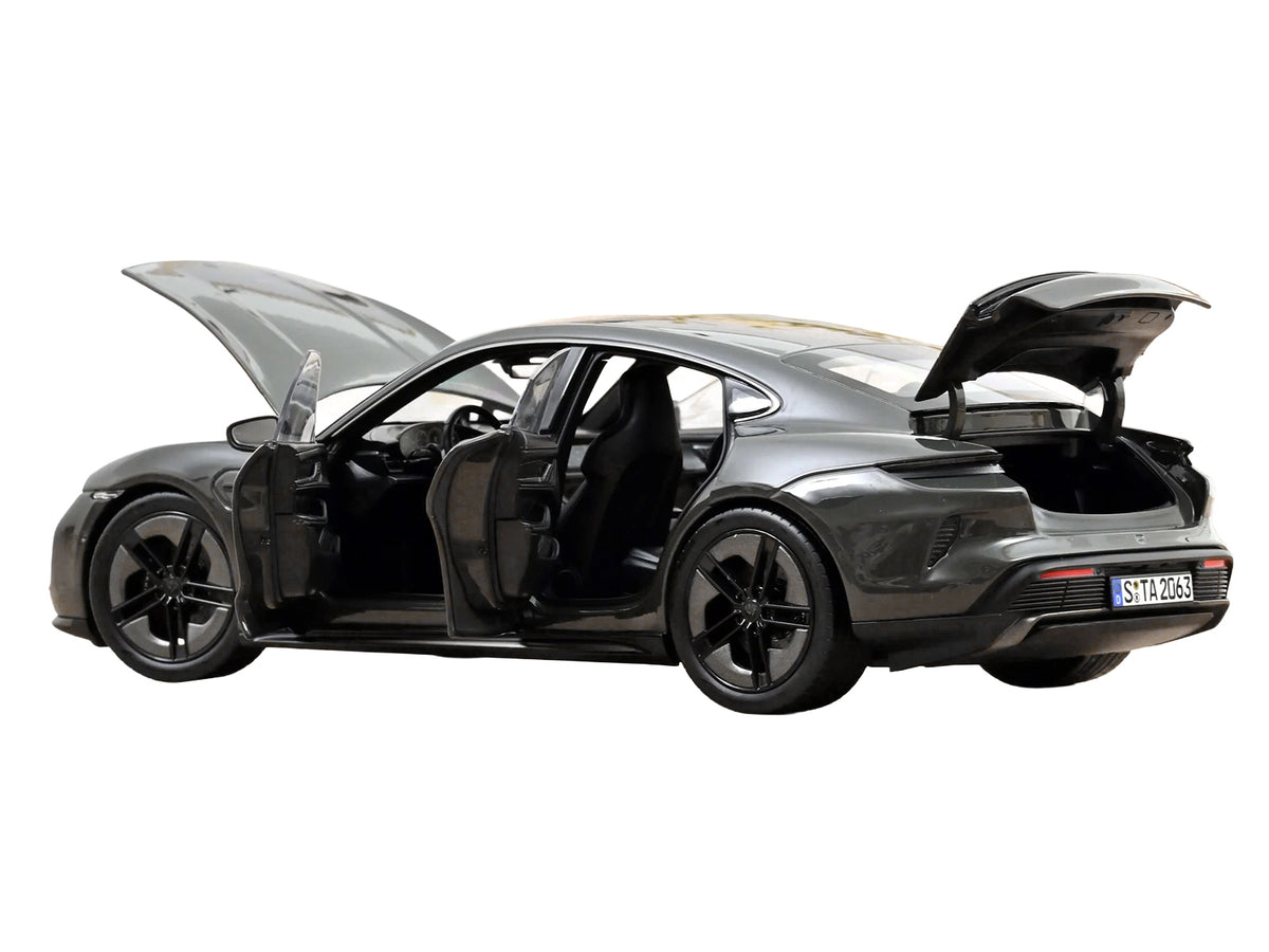 2024 Porsche Taycan Turbo S Slate Gray Neo 1/18 Diecast by Norev
