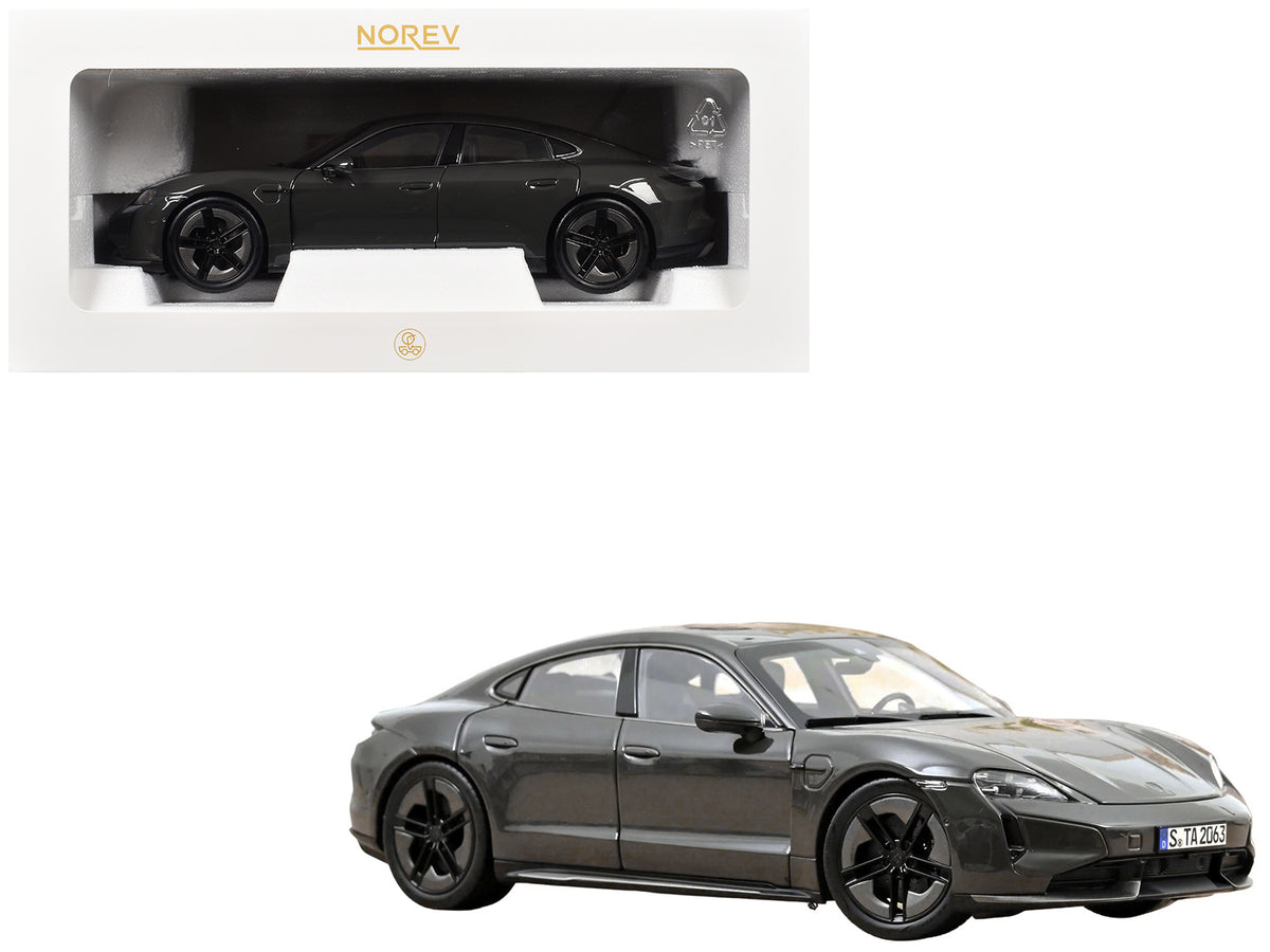 2024 Porsche Taycan Turbo S Slate Gray Neo 1/18 Diecast by Norev