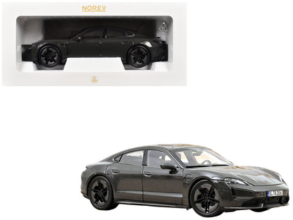 2024 Porsche Taycan Turbo S Slate Gray Neo 1/18 Diecast by Norev