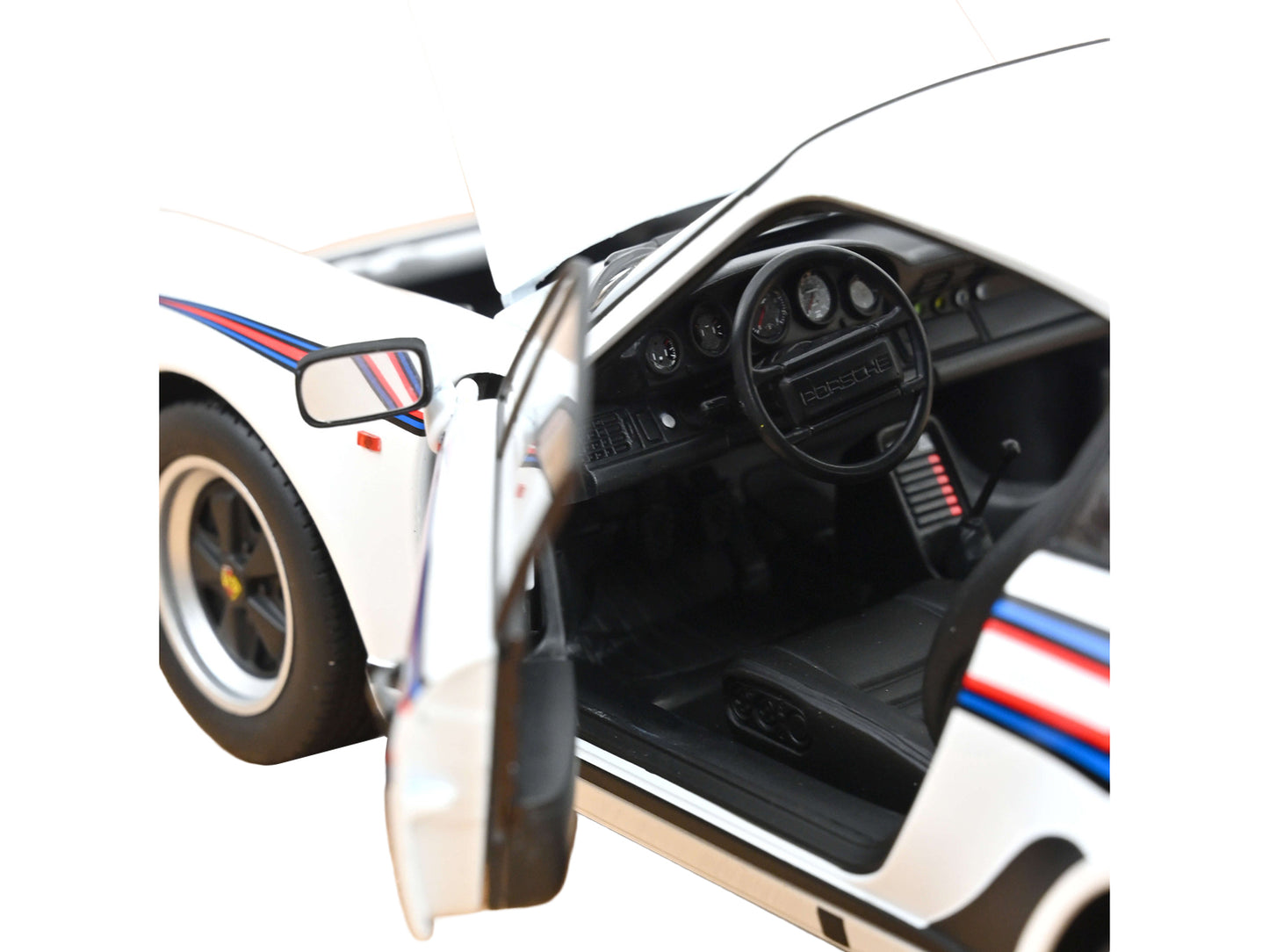 1980 Porsche 911 Turbo 3.3 White with Blue and Red Graphics 1/18 Diecast Model Car by Norev