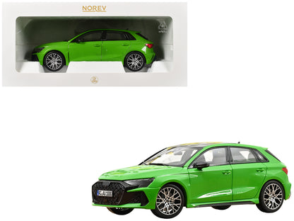 2025 Audi RS 3 Kyalami Green with Moonroof 1/18 Diecast by Norev