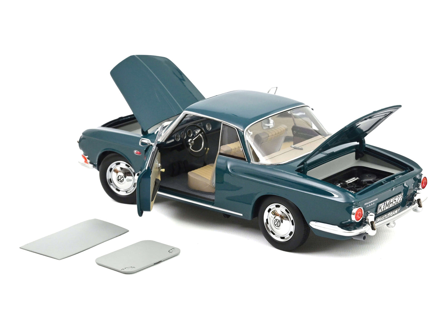 1963 Volkswagen Karmann Ghia 1500 Smaragd Green 1/18 Diecast Model Car by Norev