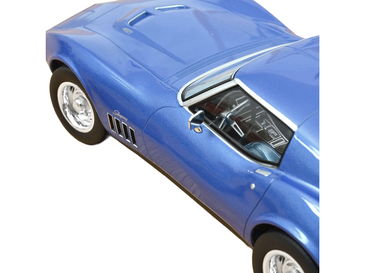 1969 Chevrolet Corvette Coupe Le Mans Blue Metallic Blue Interior 1/18 Diecast