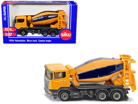 Scania Mixer Truck Yellow 1/87 (HO) T&y Diecast Model by Siku