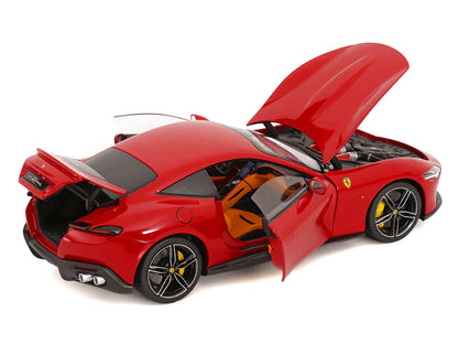 2019 Ferrari Roma Red with Orange Interior 1/18 T&y Diecast Model Car by Polistil